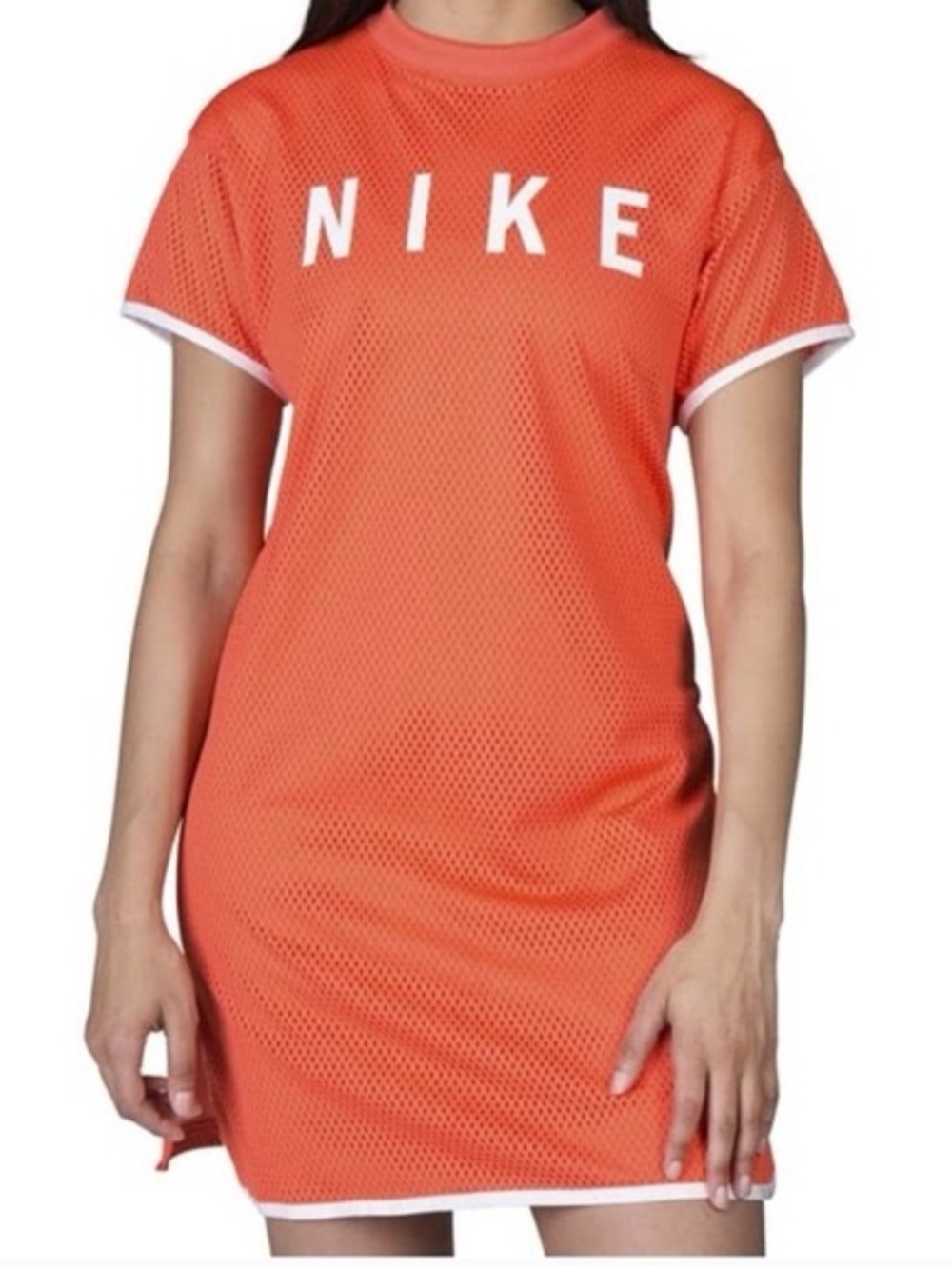 NIKE SPORTSWEAR MESH DRESS Orange Rush Coral